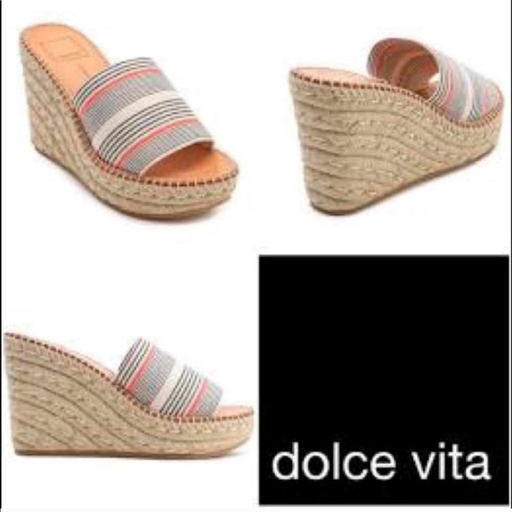 🏝️EUC Dolce Vita Jute Platform w/ Canvas Mule 8.5